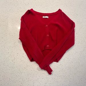 Hollister Red Cardigan Size medium